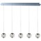 Et2 Orb 5-Light 4" Wide Polished Chrome Linear Pendant E24257-91PC - alternate 1